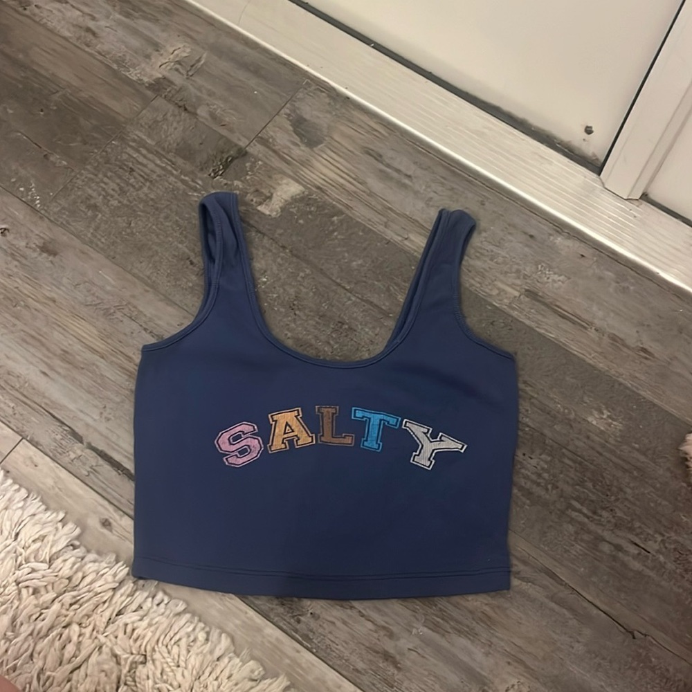 roxy salty cropped tank top
